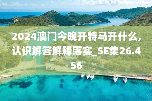 2024澳门今晚开特马开什么,认识解答解释落实_SE集26.456