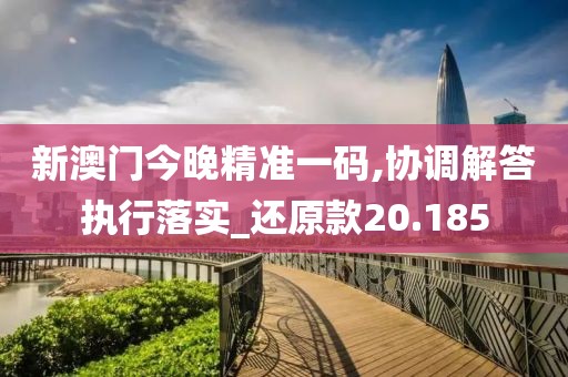 新澳门今晚精准一码,协调解答执行落实_还原款20.185