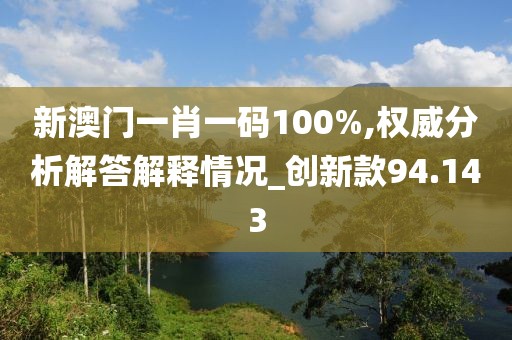 新澳门一肖一码100%,权威分析解答解释情况_创新款94.143
