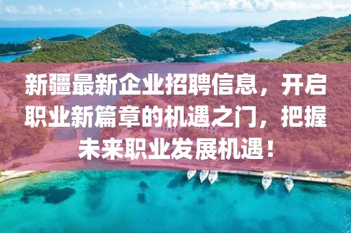 新疆最新企业招聘信息，开启职业新篇章的机遇之门，把握未来职业发展机遇！