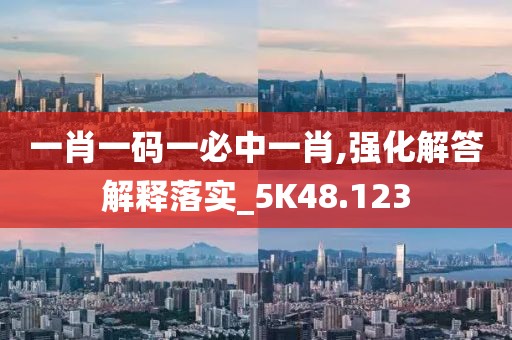 一肖一码一必中一肖,强化解答解释落实_5K48.123