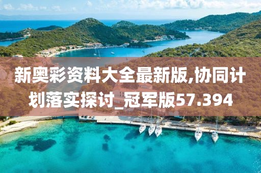新奥彩资料大全最新版,协同计划落实探讨_冠军版57.394