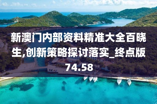 新澳门内部资料精准大全百晓生,创新策略探讨落实_终点版74.58