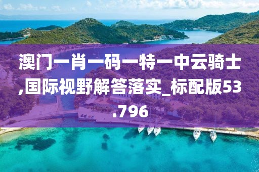澳门一肖一码一特一中云骑士,国际视野解答落实_标配版53.796