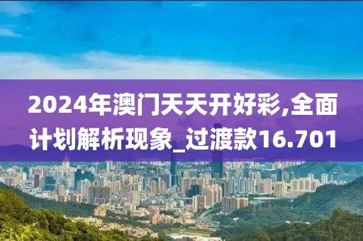 2024年澳门天天开好彩,全面计划解析现象_过渡款16.701