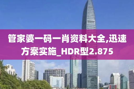 管家婆一码一肖资料大全,迅速方案实施_HDR型2.875