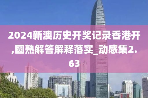 2024新澳历史开奖记录香港开,圆熟解答解释落实_动感集2.63
