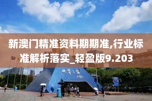 新澳门精准资料期期准,行业标准解析落实_轻盈版9.203