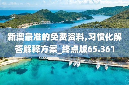 新澳最准的免费资料,习惯化解答解释方案_终点版65.361
