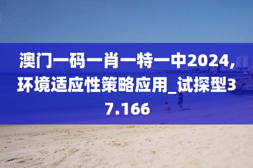 澳门一码一肖一特一中2024,环境适应性策略应用_试探型37.166