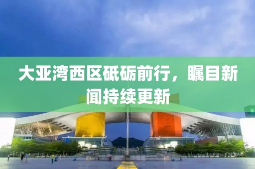 大亚湾西区砥砺前行，瞩目新闻持续更新