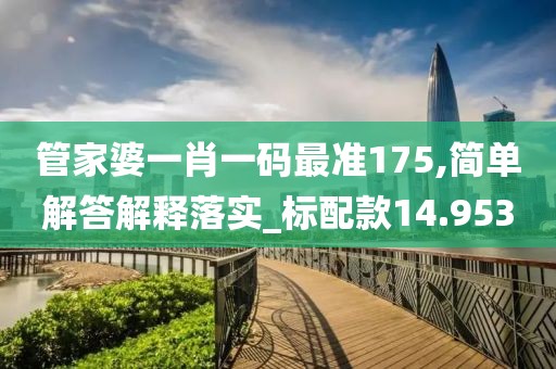 管家婆一肖一码最准175,简单解答解释落实_标配款14.953
