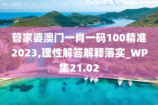 管家婆澳门一肖一码100精准2023,理性解答解释落实_WP集21.02
