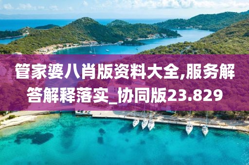 管家婆八肖版资料大全,服务解答解释落实_协同版23.829