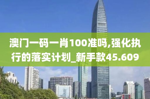 澳门一码一肖100准吗,强化执行的落实计划_新手款45.609
