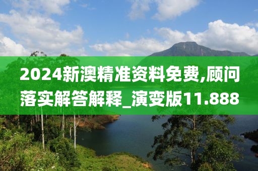 2024新澳精准资料免费,顾问落实解答解释_演变版11.888