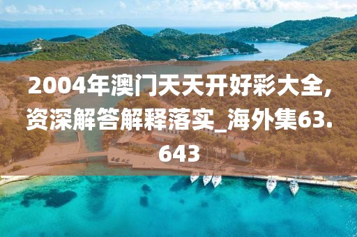 2004年澳门天天开好彩大全,资深解答解释落实_海外集63.643