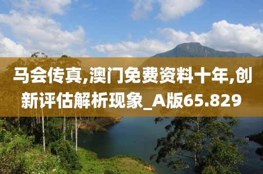 马会传真,澳门免费资料十年,创新评估解析现象_A版65.829
