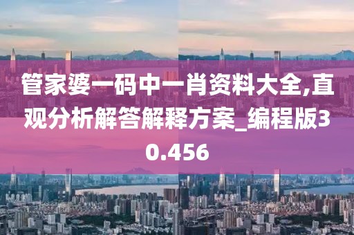 管家婆一码中一肖资料大全,直观分析解答解释方案_编程版30.456
