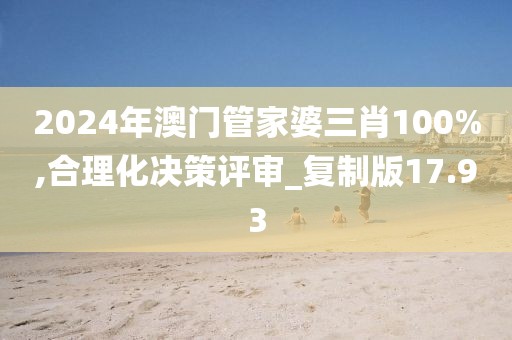 2024年澳门管家婆三肖100%,合理化决策评审_复制版17.93