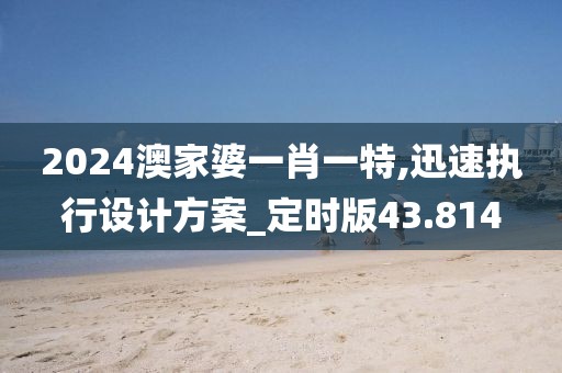 2024澳家婆一肖一特,迅速执行设计方案_定时版43.814