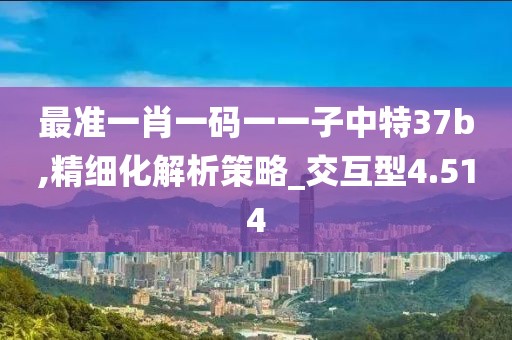 最准一肖一码一一子中特37b,精细化解析策略_交互型4.514