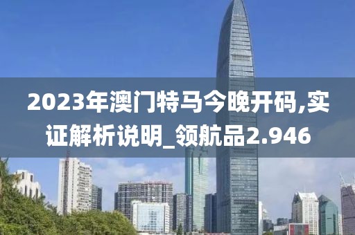 2023年澳门特马今晚开码,实证解析说明_领航品2.946
