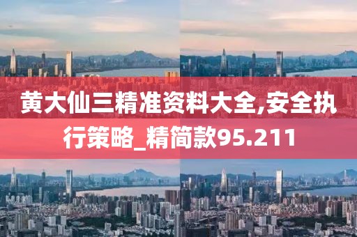 黄大仙三精准资料大全,安全执行策略_精简款95.211