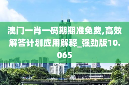 澳门一肖一码期期准免费,高效解答计划应用解释_强劲版10.065