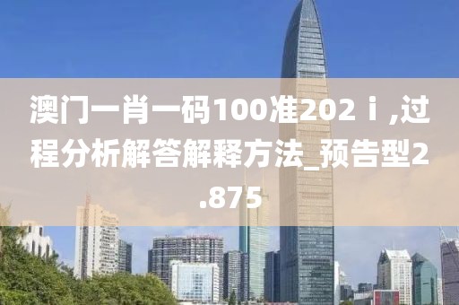 澳门一肖一码100准202ⅰ,过程分析解答解释方法_预告型2.875