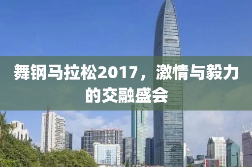 舞钢马拉松2017，激情与毅力的交融盛会