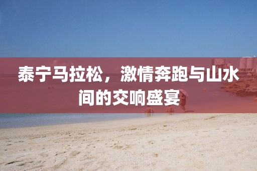泰宁马拉松，激情奔跑与山水间的交响盛宴