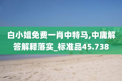 白小姐免费一肖中特马,中庸解答解释落实_标准品45.738
