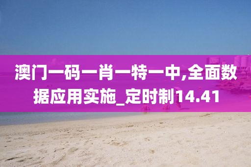 澳门一码一肖一特一中,全面数据应用实施_定时制14.41