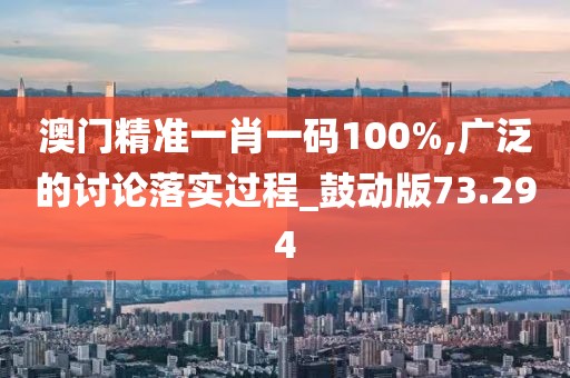澳门精准一肖一码100%,广泛的讨论落实过程_鼓动版73.294
