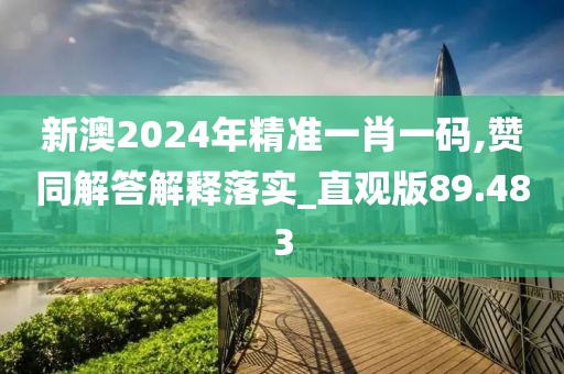 新澳2024年精准一肖一码,赞同解答解释落实_直观版89.483