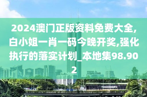 2024澳门正版资料免费大全,白小姐一肖一码今晚开奖,强化执行的落实计划_本地集98.902
