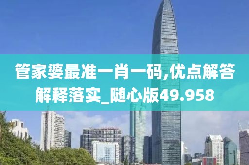 管家婆最准一肖一码,优点解答解释落实_随心版49.958