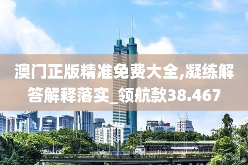 澳门正版精准免费大全,凝练解答解释落实_领航款38.467