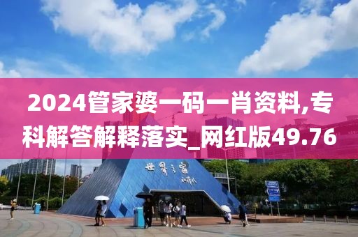 2024管家婆一码一肖资料,专科解答解释落实_网红版49.76
