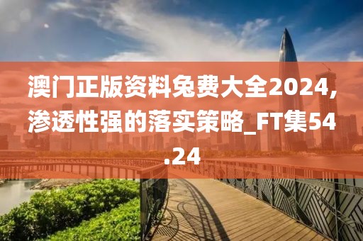 澳门正版资料兔费大全2024,渗透性强的落实策略_FT集54.24