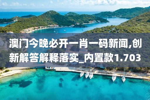 澳门今晚必开一肖一码新闻,创新解答解释落实_内置款1.703
