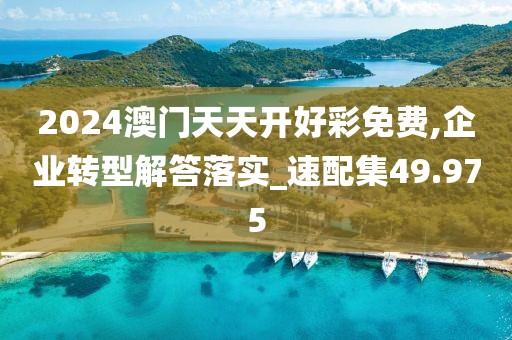 2024澳门天天开好彩免费,企业转型解答落实_速配集49.975