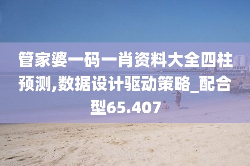 管家婆一码一肖资料大全四柱预测,数据设计驱动策略_配合型65.407
