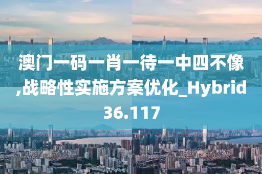 澳门一码一肖一待一中四不像,战略性实施方案优化_Hybrid36.117