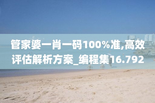 管家婆一肖一码100%准,高效评估解析方案_编程集16.792