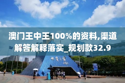 澳门王中王100%的资料,渠道解答解释落实_规划款32.9