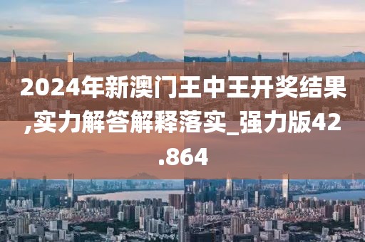 2024年新澳门王中王开奖结果,实力解答解释落实_强力版42.864