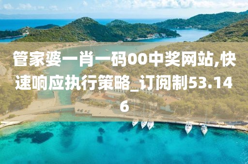 管家婆一肖一码00中奖网站,快速响应执行策略_订阅制53.146