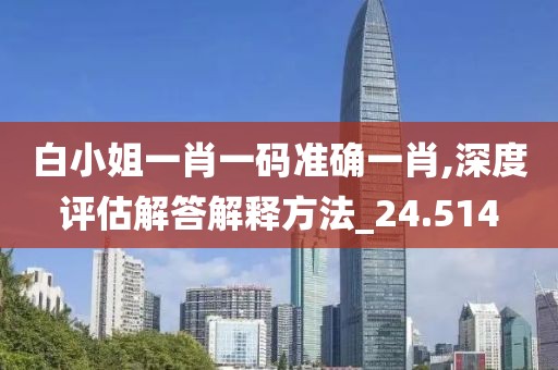 白小姐一肖一码准确一肖,深度评估解答解释方法_24.514